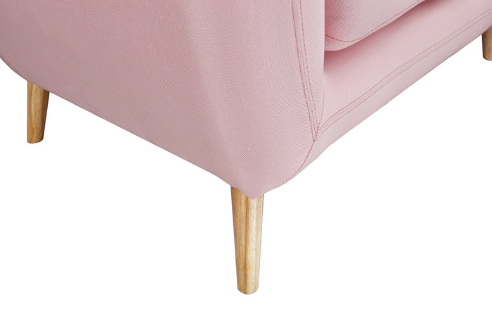 Divano 2 posti in tessuto rosa dallo stile scandinavo Emily DI-EM192P