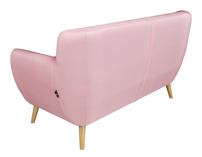 Divano 2 posti in tessuto rosa dallo stile scandinavo Emily DI-EM192P