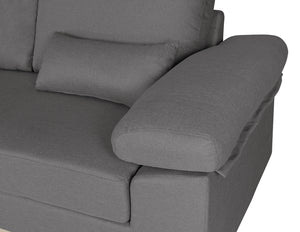 Divano angolare 3 posti con chaise longue sinistra mod. Washington - Colore: grigio chiaro - DI-WA01FBC-CLSX