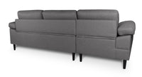 Divano angolare 3 posti con chaise longue sinistra mod. Washington - Colore: grigio chiaro - DI-WA01FBC-CLSX