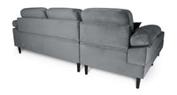 Divano angolare 3 posti con chaise longue sinistra mod. Washington  - Colore: grigio - DI-WA01VLT-CLSX