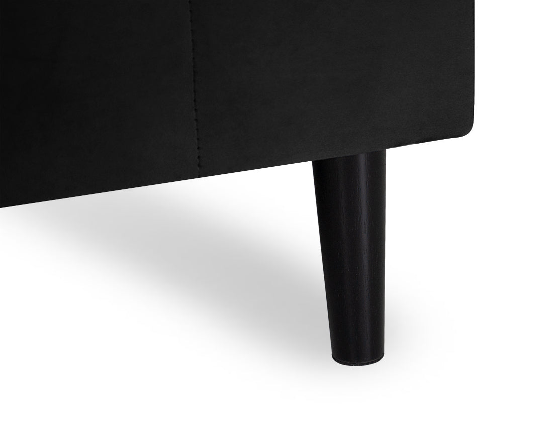 Divano angolare 3 posti con chaise longue sinistra mod. Washington - Colore: nero - DI-WA10VLT-CLSX