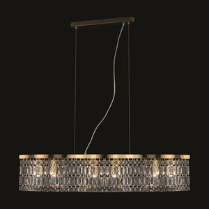 Lampadario Contemporaneo Dune Metallo Oro 6 Luci