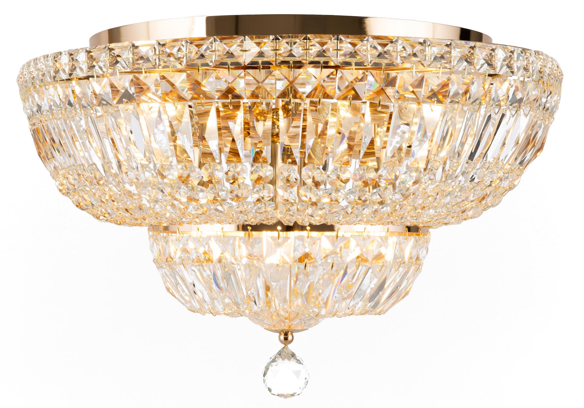 Lampadario Royal Classic in Metallo Basfor Oro Antique