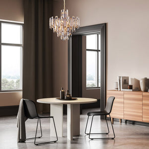 Lampadario Contemporaneo Flare Metallo Oro 8 Luci Diffusori Vetro