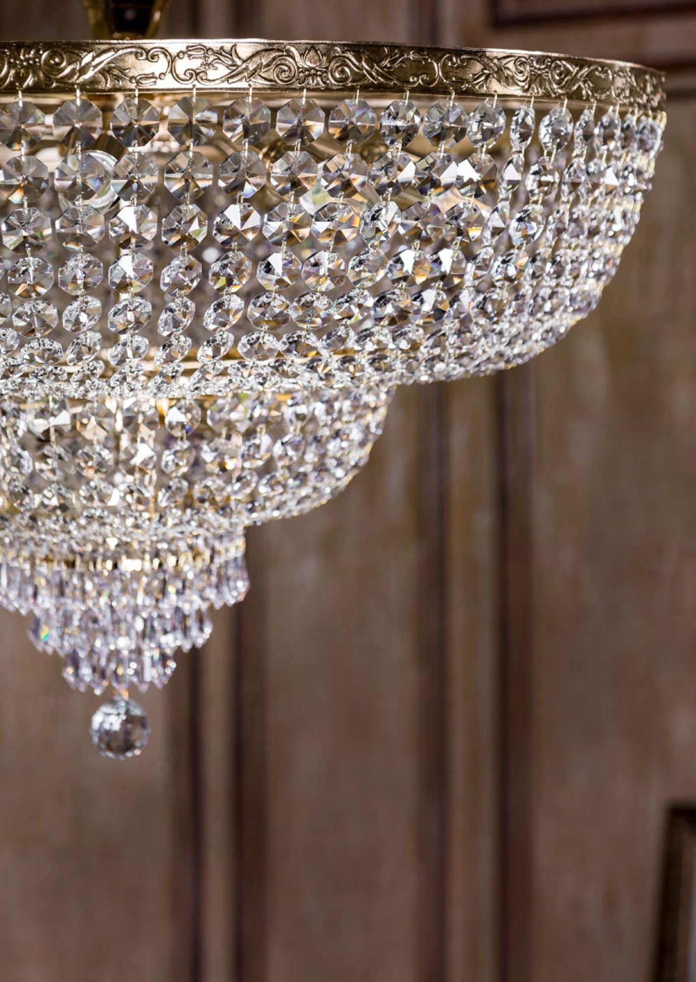 Lampadario Royal Classic in Metallo Palace Oro Antique