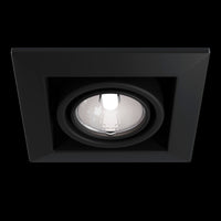 Faretto da incasso Downlight in Metallo Metallo Modern Nero