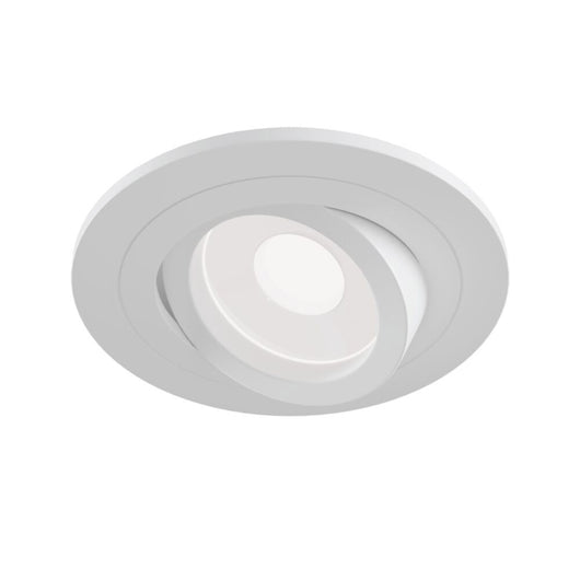 Faretto Da Incasso Moderno Atom Tondo Alluminio Bianco 1 Luce