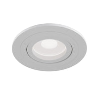 Faretto Da Incasso Moderno Atom Tondo Alluminio Bianco 1 Luce