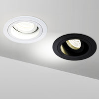 Faretto Da Incasso Moderno Atom Alto Alluminio Nero 1 Luce