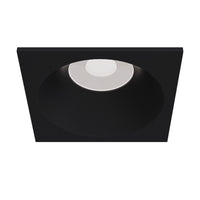 Faretto Da Incasso Moderno Zoom Quadrato Alluminio Nero 1 Luce