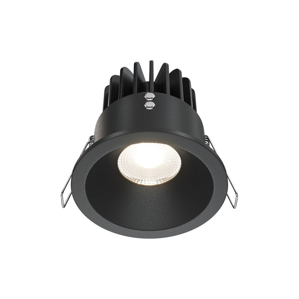 Faretto Da Incasso Moderno Zoom Alluminio Tondo Nero Led