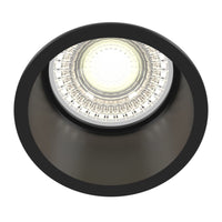 Faretto Da Incasso Moderno Reif Alluminio Nero 1 Luce Diffusore Vetro