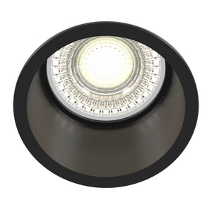 Faretto Da Incasso Moderno Reif Alluminio Nero 1 Luce Diffusore Vetro