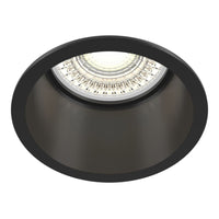 Faretto Da Incasso Moderno Reif Alluminio Nero 1 Luce Diffusore Vetro