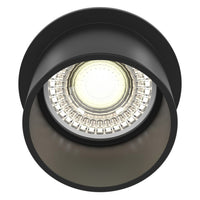 Faretto Da Incasso Moderno Reif Alluminio Nero 1 Luce Diffusore Nero