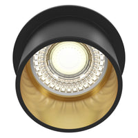 Faretto da incasso Downlight in Alluminio Reif Nero con Oro