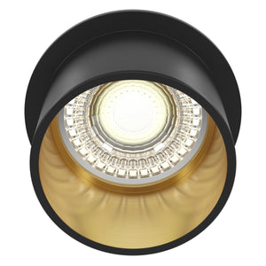 Faretto da incasso Downlight in Alluminio Reif Nero con Oro