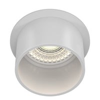 Faretto Moderno Reif Alluminio Bianco 1 Luce Diffusore Vetro