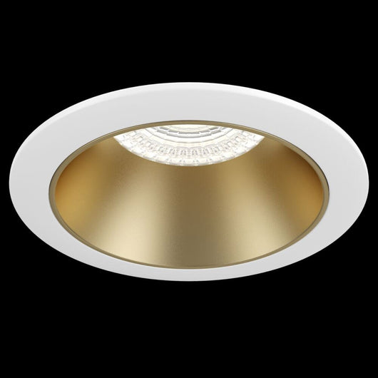 Faretto Da Incasso Moderno Share Alluminio Oro 1 Luce Diffusore Oro