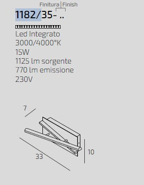 DNA APPLIQUE-PLAFONIERA PICCOLA GOLD 1182-35-GO