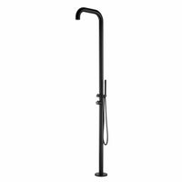 Sined Chia Doccia Per Piscina In Acciaio Inox 316l Con Miscelatore e Doccetta h 230 Cm Nero