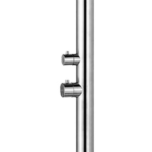 Sined Quartu Doccia Per Esterni In Acciaio 316l Con Soffione e Lavapiedi h 2289 Cm Inox