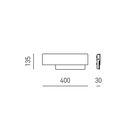 Applique Contemporanea Doha Alluminio Acciacio 1 Luce Led 15W