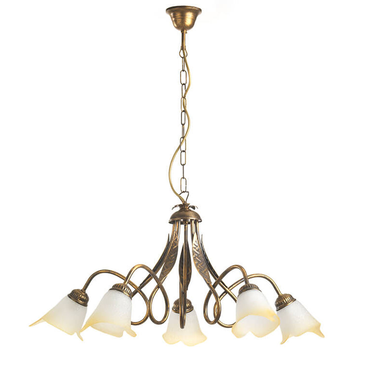 4250/5B - Lampadario Doppio Giro Colore Bronzo