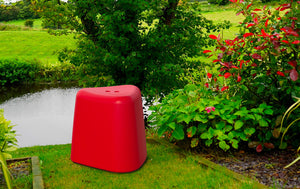 Sgabello da Giardino 52,5x48 cm in Resina Arkema Gaia Ruby