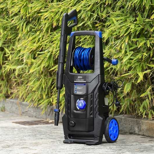 AR Blue Clean e-2 DUALSPEED D Idropulitrice ad Alta Pressione con Doppia Velocità, Sonda Sturatubi e Patio Cleaner (2200 W, 160 bar, 460 l/h)