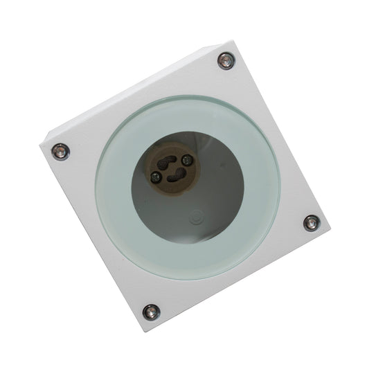 Plafoniera faretto quadrato lampada soffitto LED GU10 6W luce vasca doccia sensoriale IP65 230V COLORE BIANCO LUCE BLU