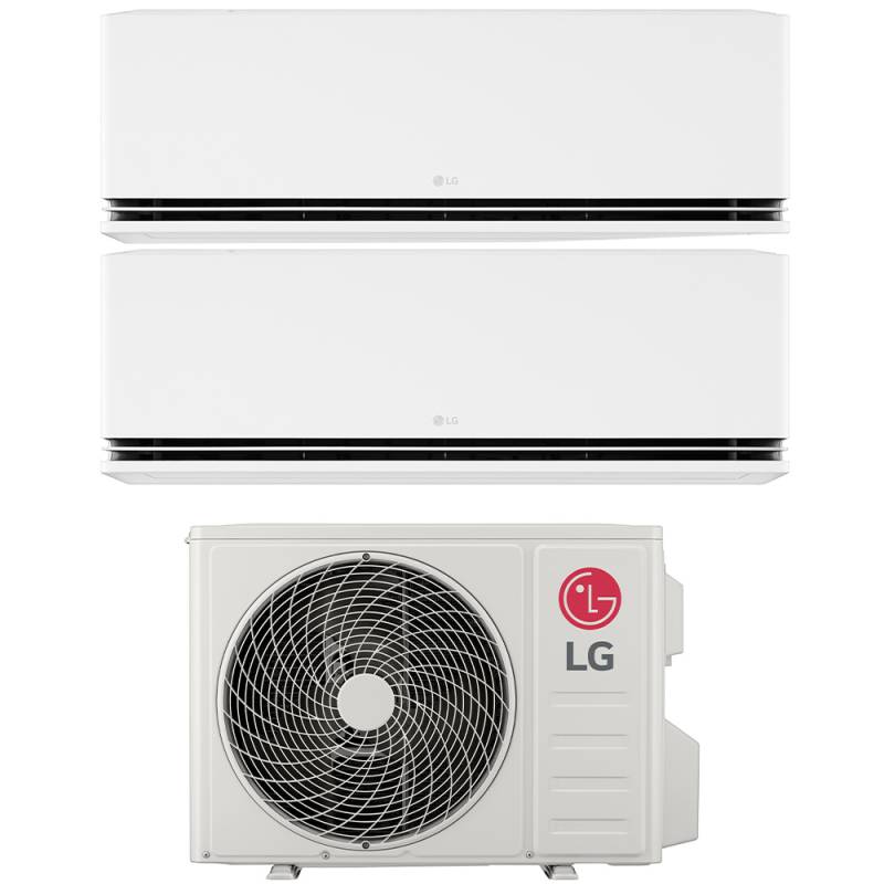 Climatizzatore Condizionatore LG Dual Split Inverter Serie DUALCOOL DELUXE 12+12 con MU2R17 R-32 Wi-Fi Integrato 12000+12000