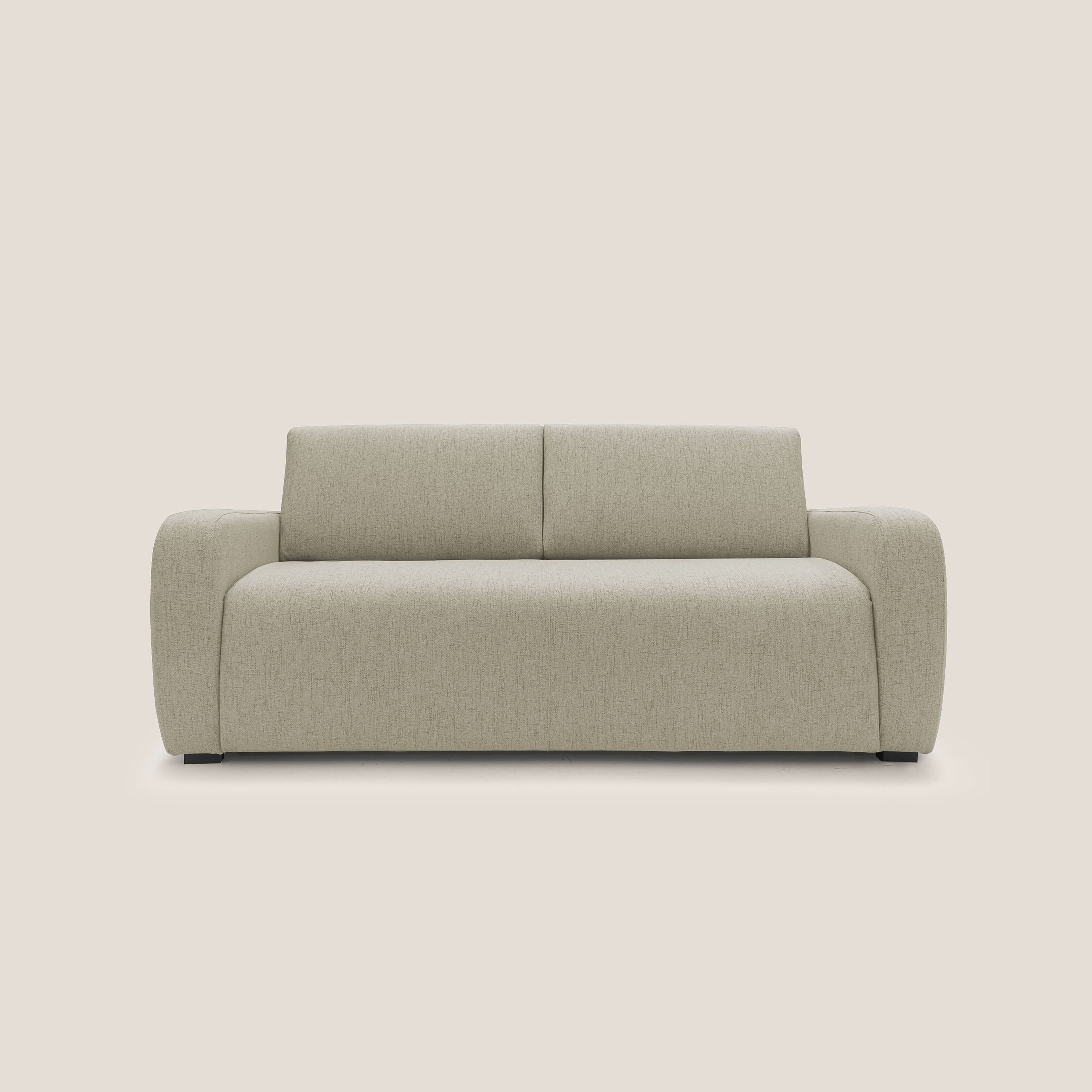 Divano Letto 3 Posti 215x93x100 cm in Tessuto Beige