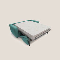 Divano Letto 3 Posti 215x93x100 cm in Tessuto Verde