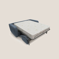 Divano Letto 3 Posti 195x93x100 cm in Tessuto Blu