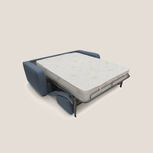 Divano Letto 3 Posti 195x93x100 cm in Tessuto Blu