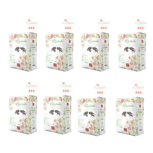 Multipack 8 confezioni assorbello tappetini igienici flower per cani 60x60