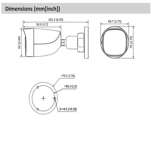 Dahua HAC-HFW1500CP Telecamera 5 mpx Bullet StarLight ibrida 4in1 2k hd