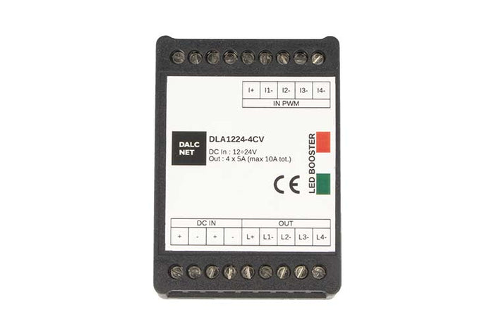 Dalcnet DLA1224-4CV Booster Amplificatore PWM 4 Canali 12V 24V 10A