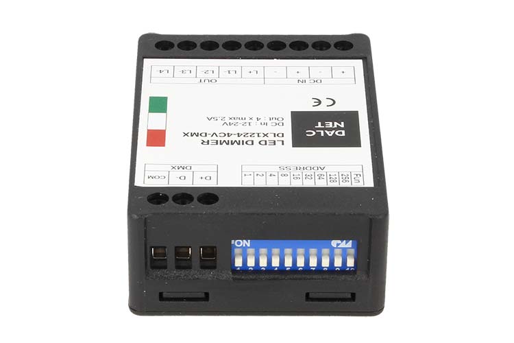 Dalcnet DLX1224-4CV-DMX Led Dimmer DMX512 4 Canali RGB RGBW