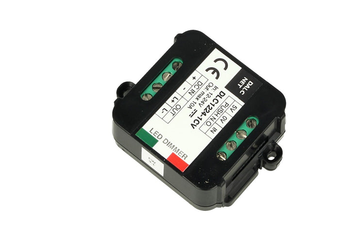 Dalcnet Easy Led Fader Dimmer Driver 12V 24V 10A Con Pulsante N.O. Push DLC1224-1CV