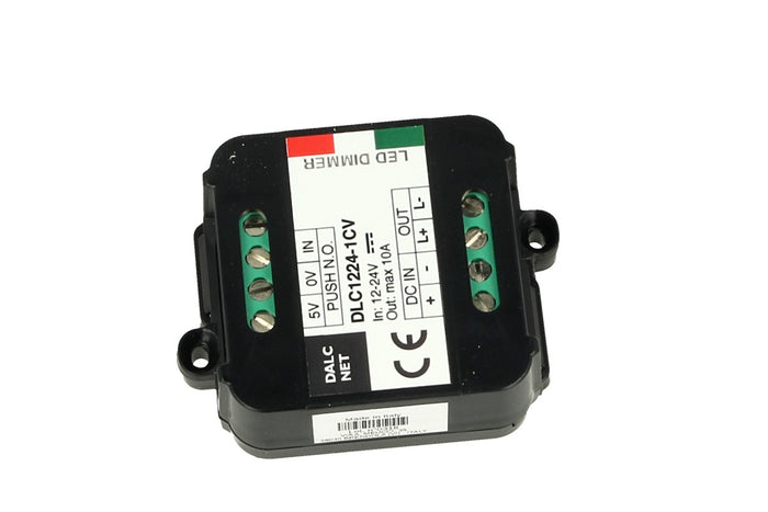 Dalcnet Easy Led Fader Dimmer Driver 12V 24V 10A Con Pulsante N.O. Push DLC1224-1CV