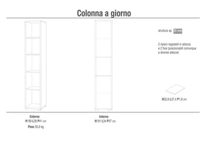 Libreria Modulare 5 Ripiani 39x199x41 cm Noce Stelvio