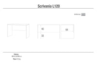 Scrivania da Ufficio Porta PC 120x76x69 cm Noce Stelvio