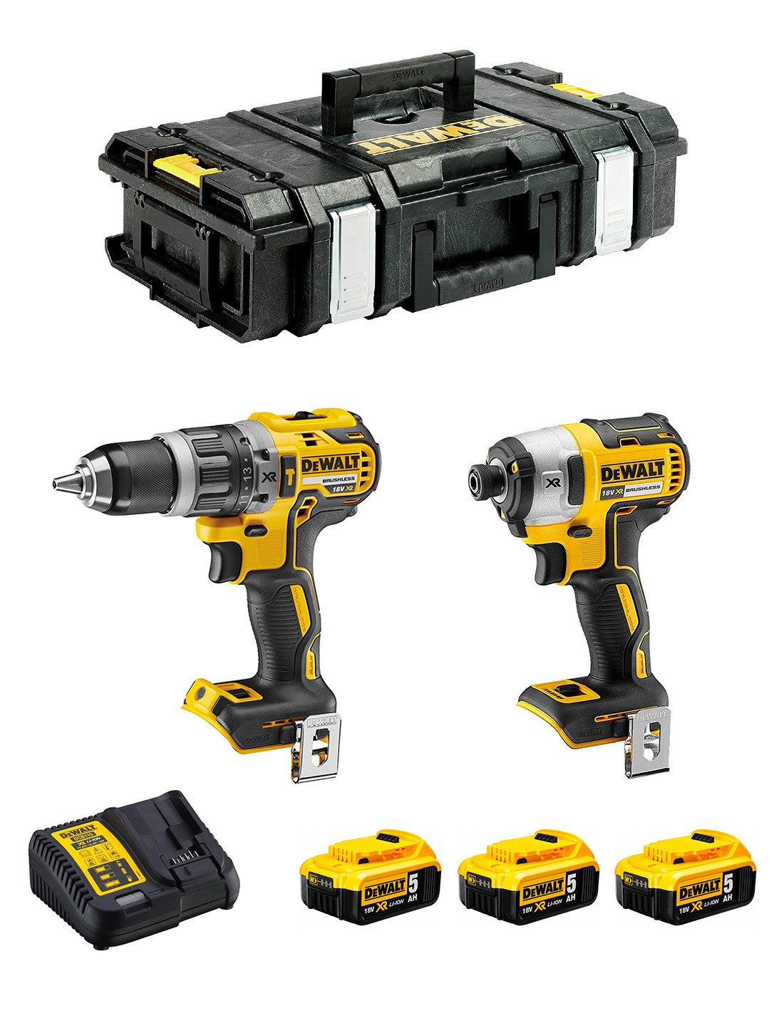 Dewalt  kit dck266p3 (dcd796 + dcf887 + 3 x 5,0 ah.. 5035048636787