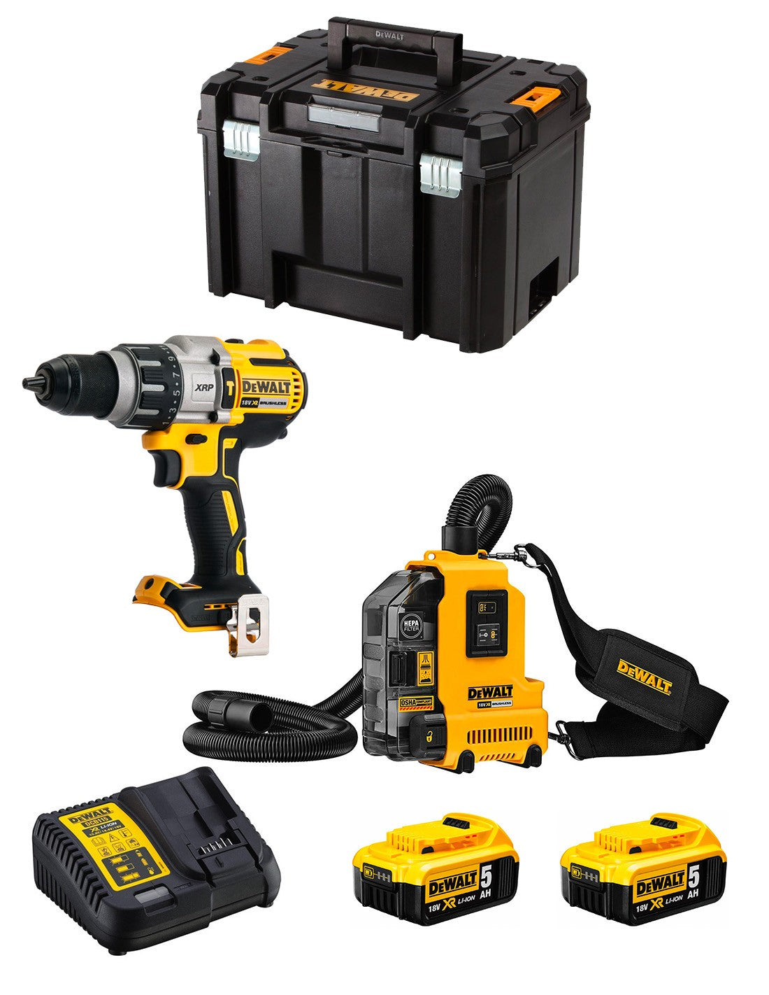 Dewalt  kit dwk225 (dcd996 + dwh161 + 2 x 5,0 ah +.. 8435587916901