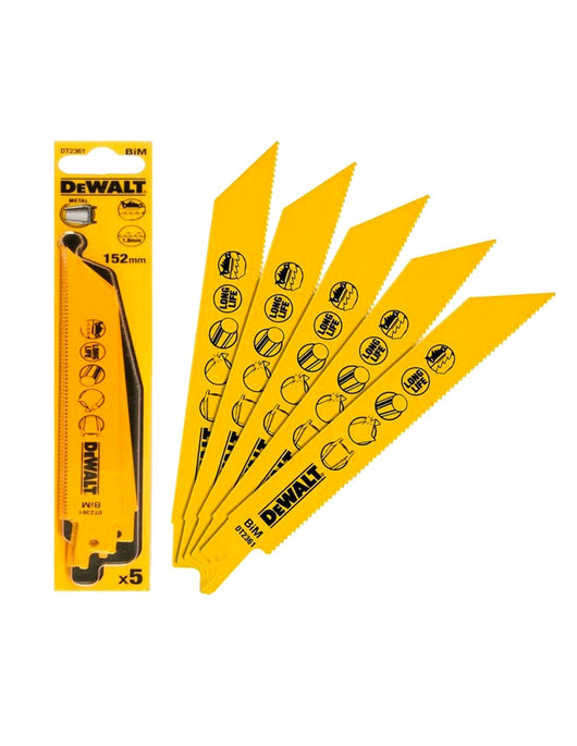 Dewalt set di 5 lame cobalto taglio metallo per sega.. 5035048034606