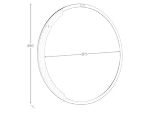 Specchio da parete rotondo acciaio nero