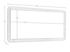 Specchio da parete rettangolare noce